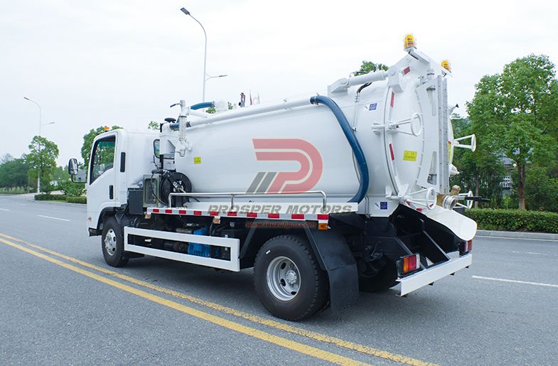 LHD or RHD 4x2 JAPAN ISUZU NPR 6m³ 6000 lître Kamyona Avêtina Kanalîzasyonê