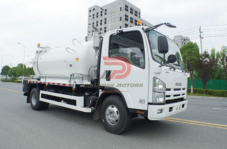 LHD or RHD 4x2 JAPAN ISUZU NPR 6m³ 6000 lître Kamyona Avêtina Kanalîzasyonê