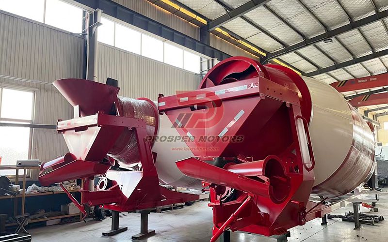 Mixer truck body ready for assembly