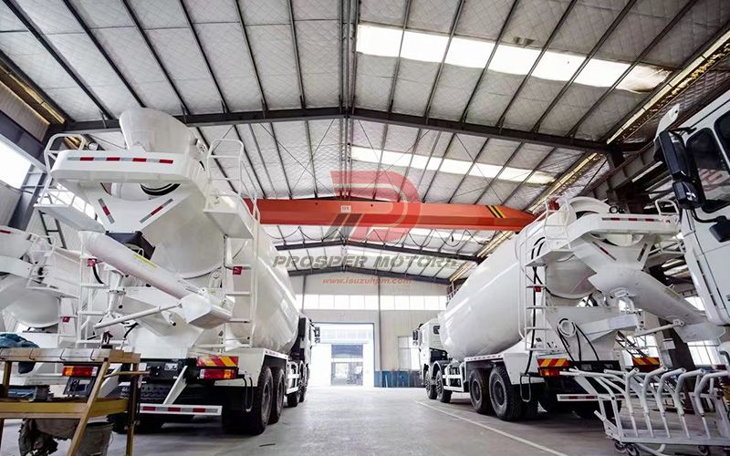 Mixer truck ready for ship warehouse