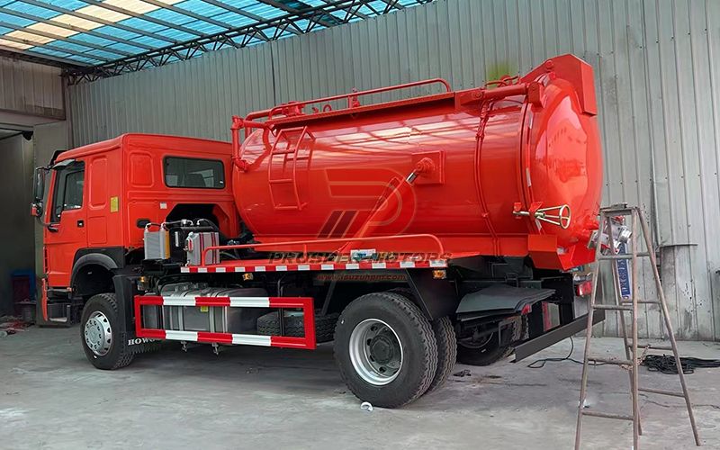 Vacuum tank truck painting