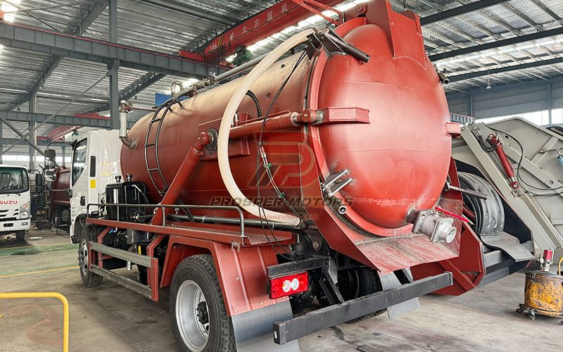 Semi finished sewage suction truck