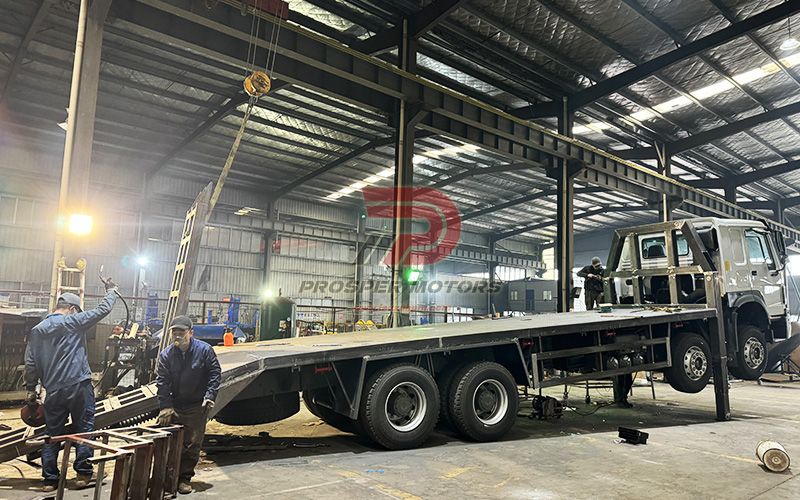 Skip loader truck prodcution line