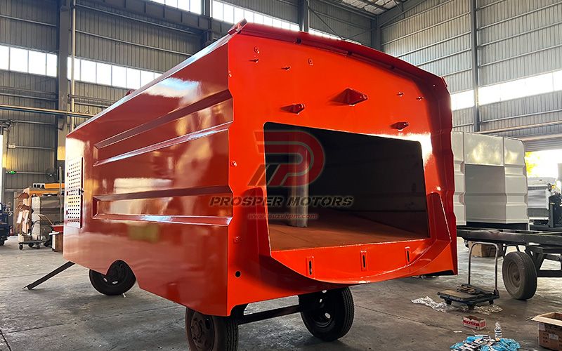 Sweeper truck body painting
