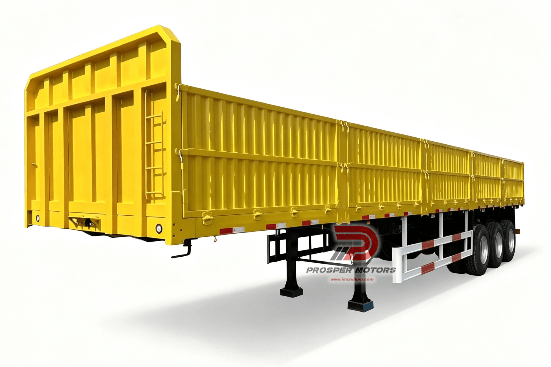 Side Board Semi Trailer 3 Axle Kapasîteya Kargoyê Bi Axle BPW