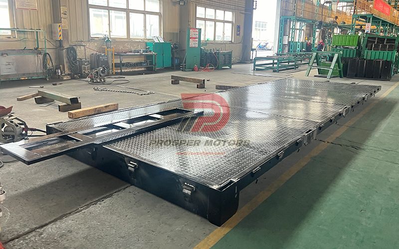 Jalur perakitan crane sing dipasang ing truk