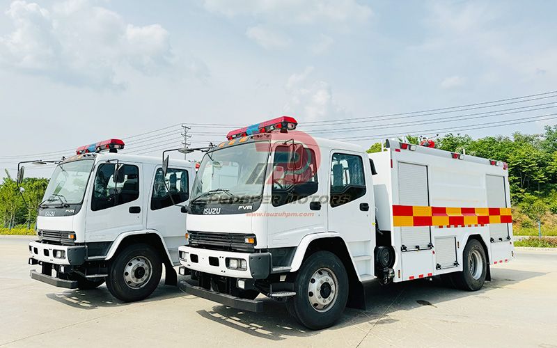 EXPORTAÇÃO DE CAMINHÕES DE BOMBEIROS ISUZU FVR PARA O ORIENTE MÉDIO