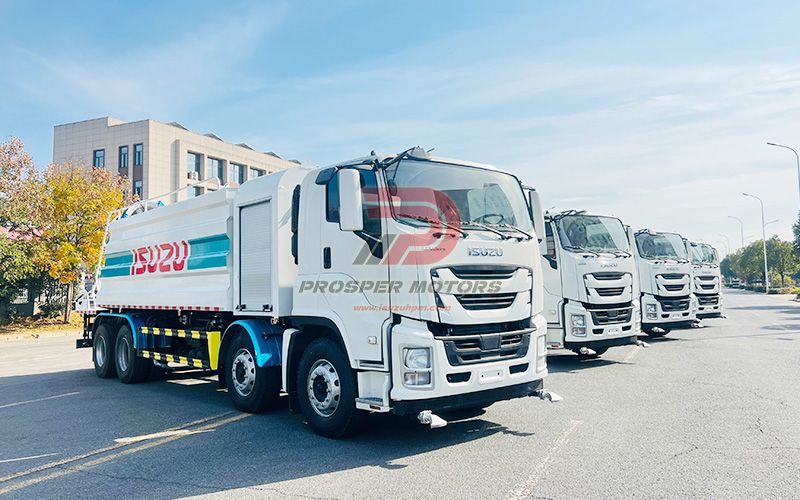 EXPORTAÇÃO DE CAMINHÃO DE ÁGUA ISUZU GIGA MIST CANHON PARA O LESTE DO SUL DA ÁSIA