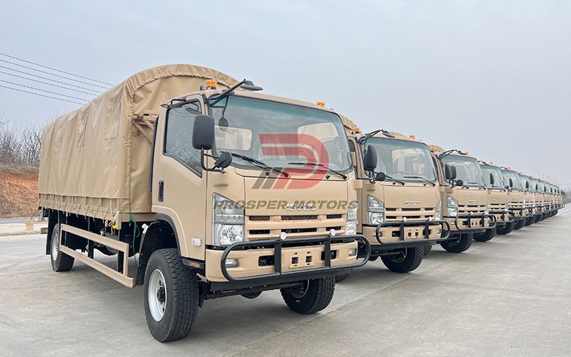 EXPORTAÇÃO DE CAMINHÃO MILITAR ISUZU NQR 4X4 PARA A ÁFRICA OCIDENTAL