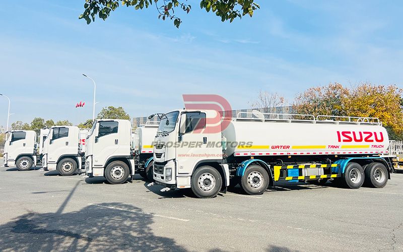 5 ISUZU GIGA 6×4 20,000-ሊትር የውሃ ማጠራቀሚያ መኪናዎች ወደ ፊሊፒንስ